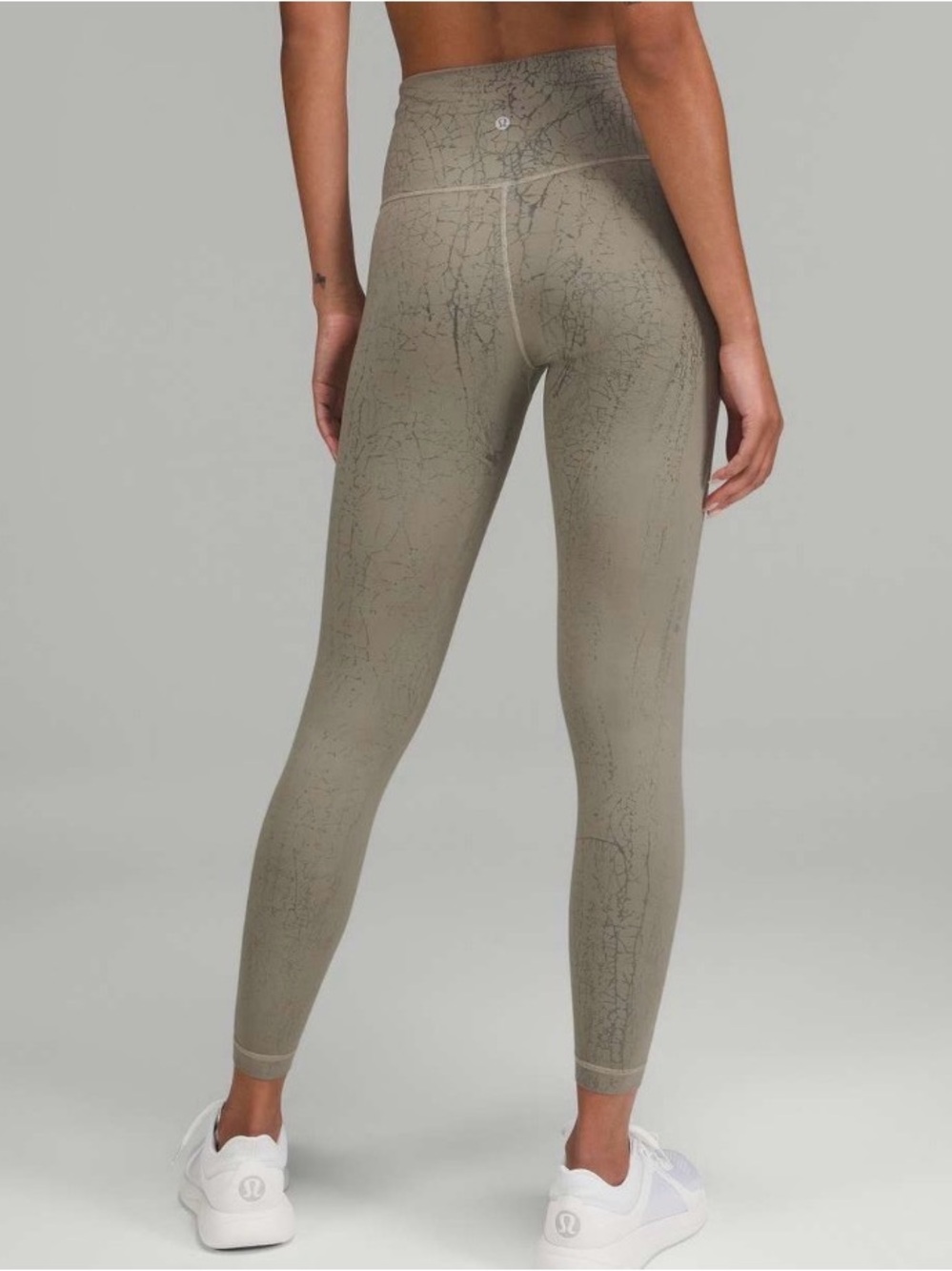 🌿 Lululemon Wunder Train High-Rise Tight 25" Thread Dye Rover Black‎ Size 2